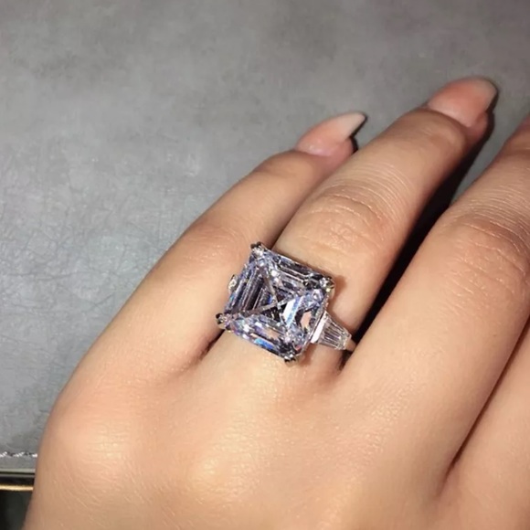 5ct Asscher Cut Ring - Picture 3 of 16